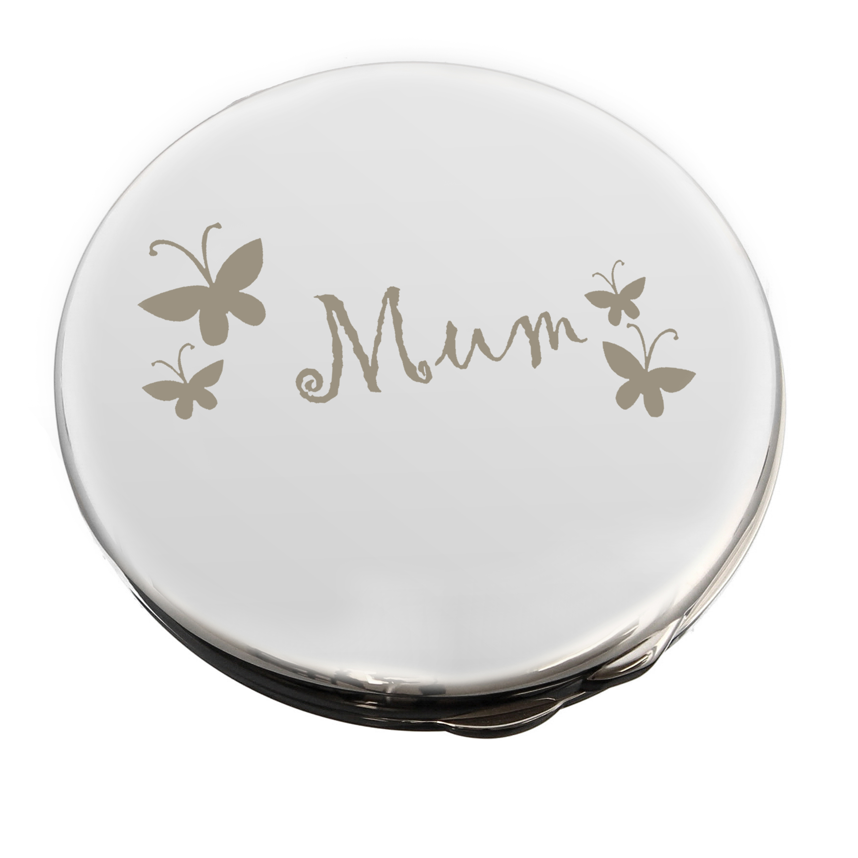 Mum butterfly round compact